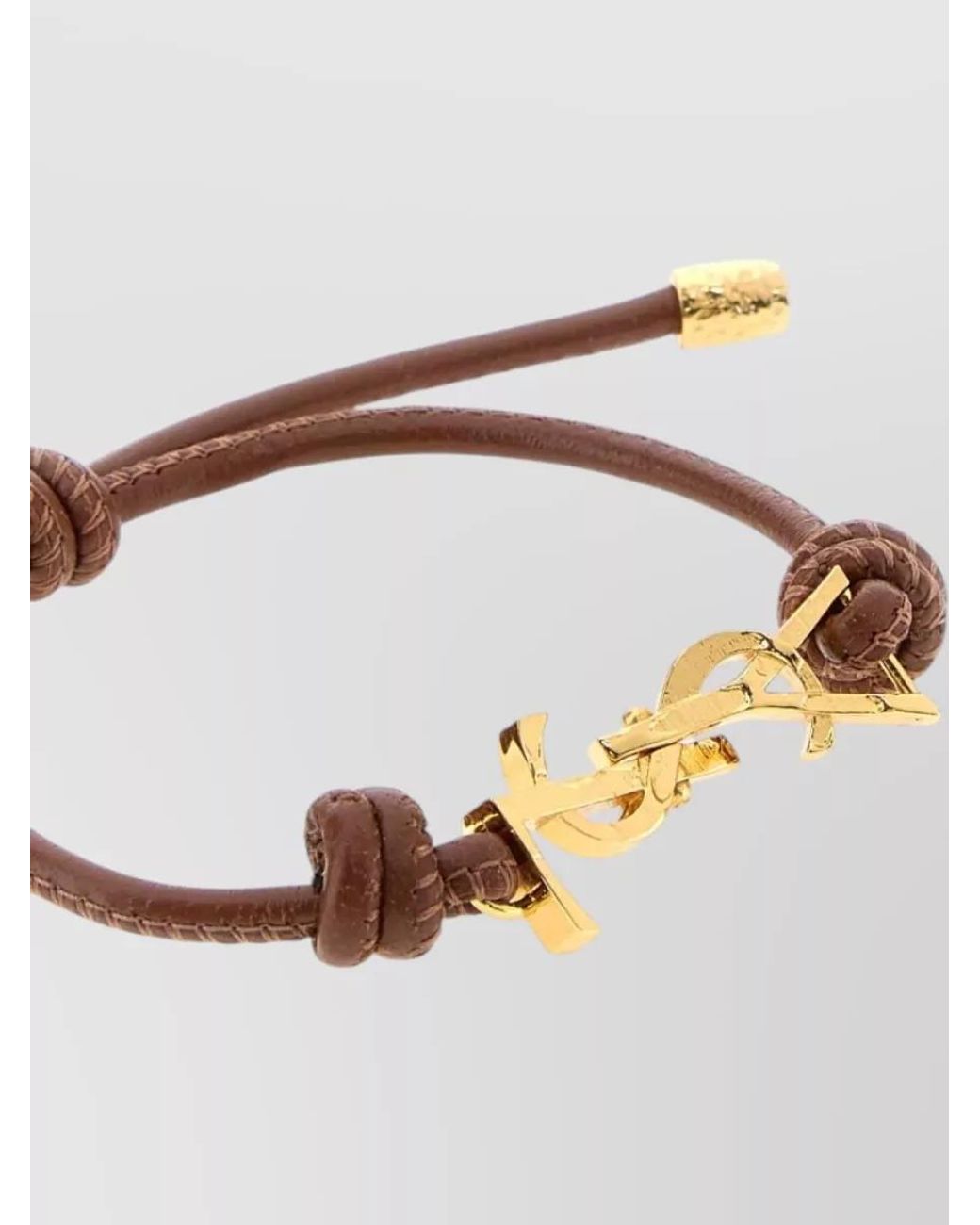 Saint Laurent Metallic Leather Bracelet