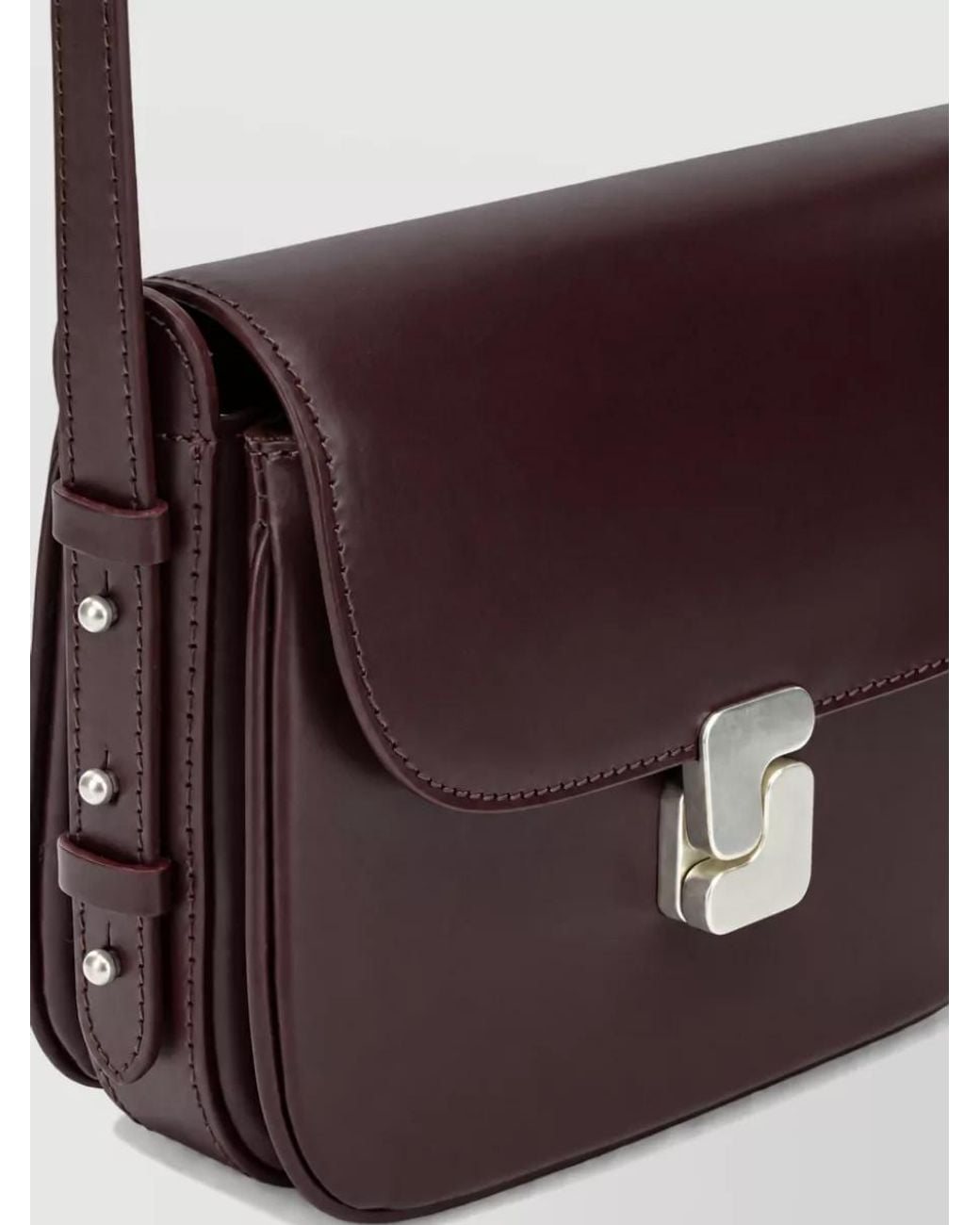 Soeur Purple Leather Bellissima Small Shoulder Bag