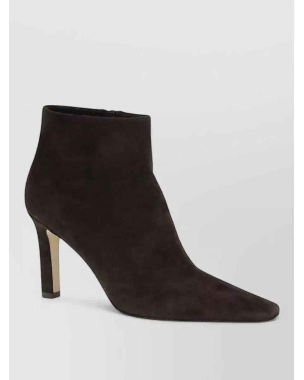 The Row Black Leather Ankle Boots