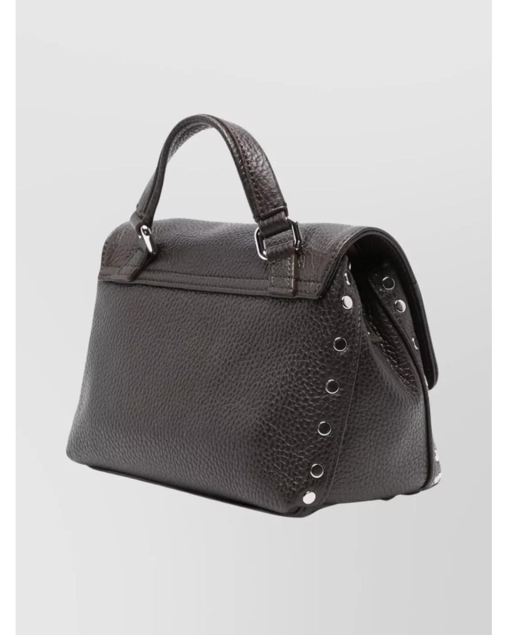 Zanellato Gray Calfskin Leather Shoulder Bag