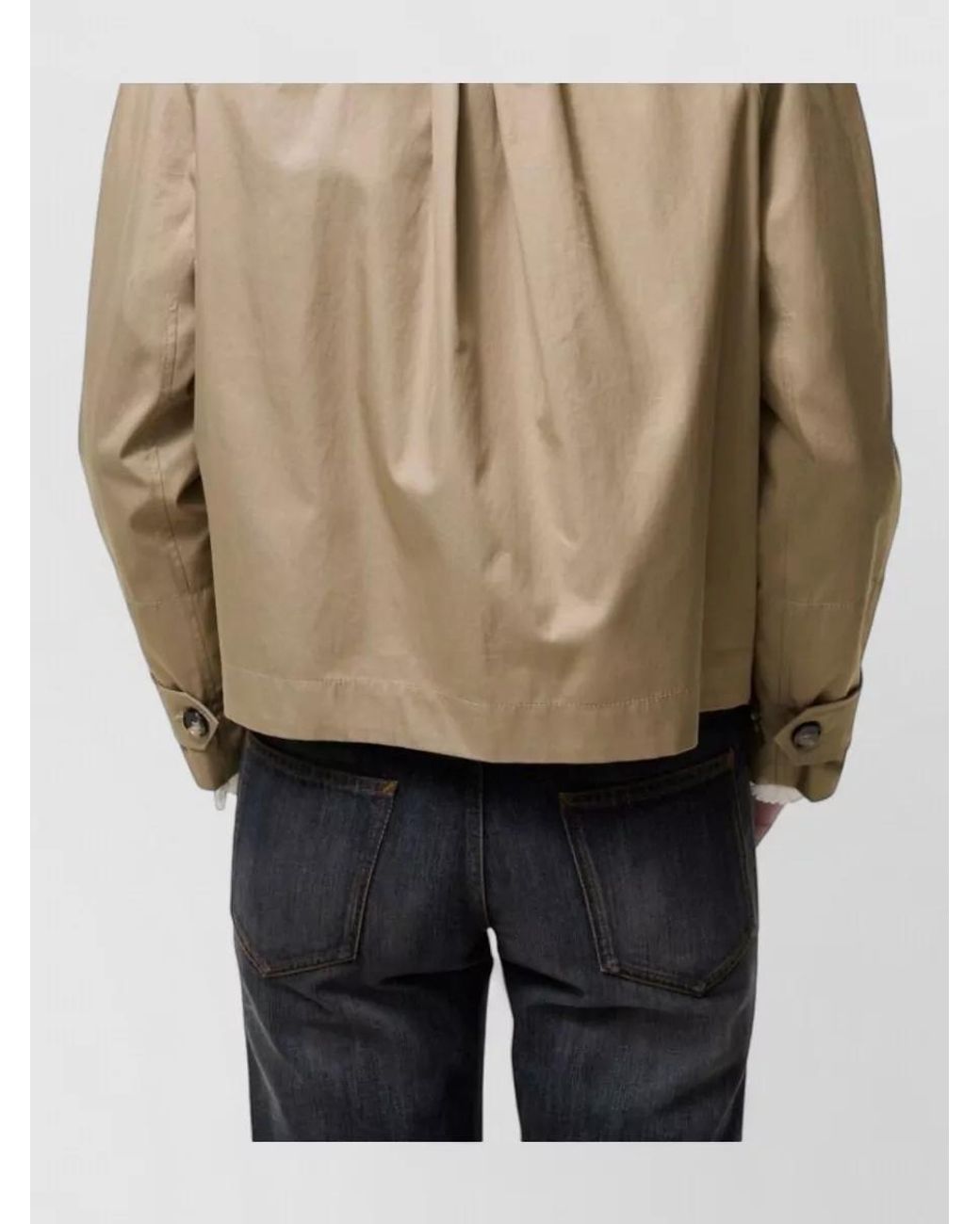 Burberry Natural Cotton Oversized Single-Breasted Coat