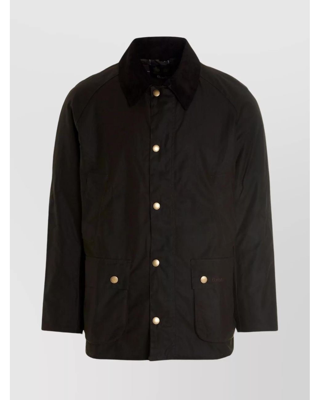 Barbour Black Waxed Cotton Regular-Fit Lightweight Jacket for men