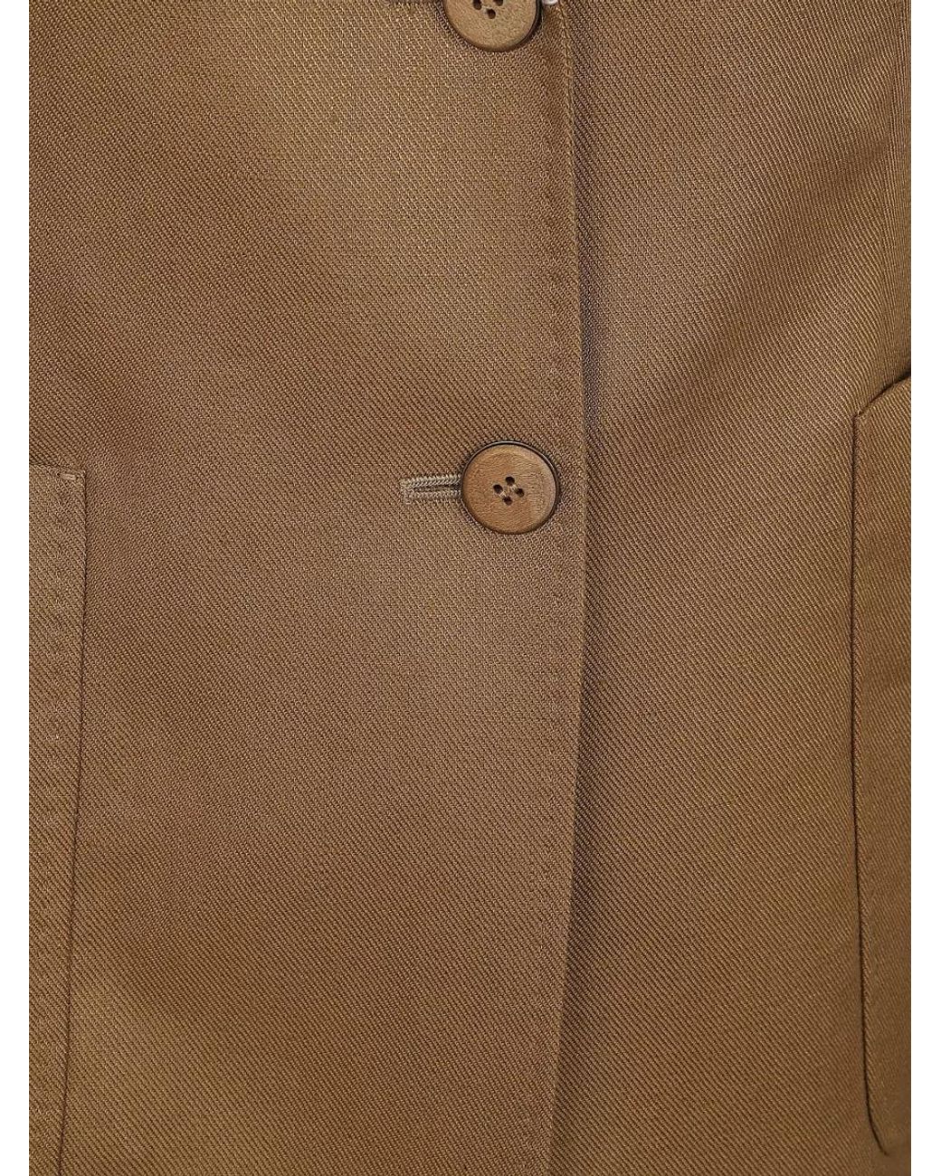 Max Mara Natural Linen Single-Breasted Blazer