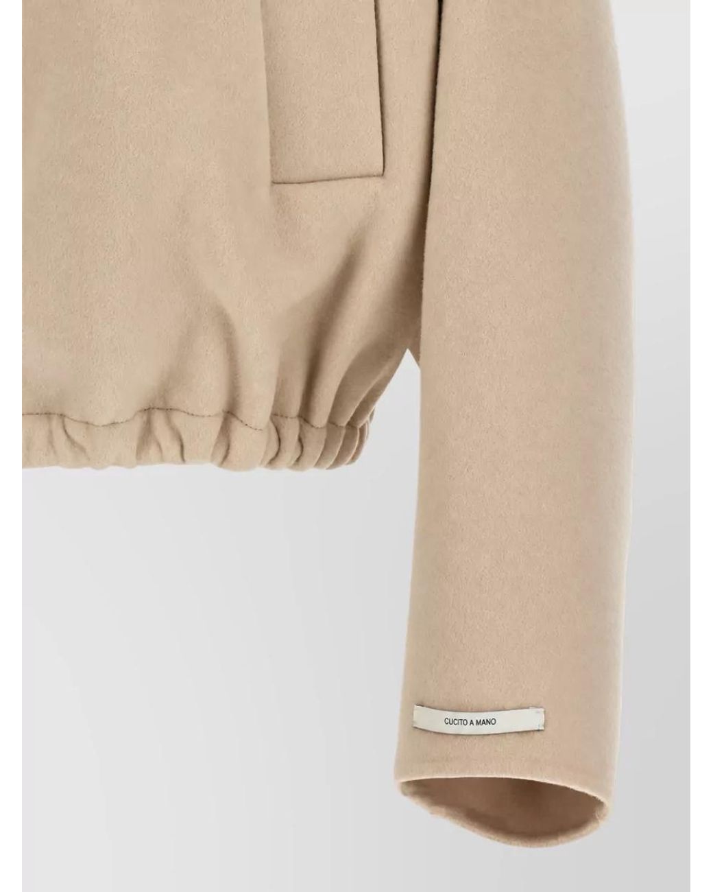 Sportmax Natural Wool Oversized Bomber Jacket