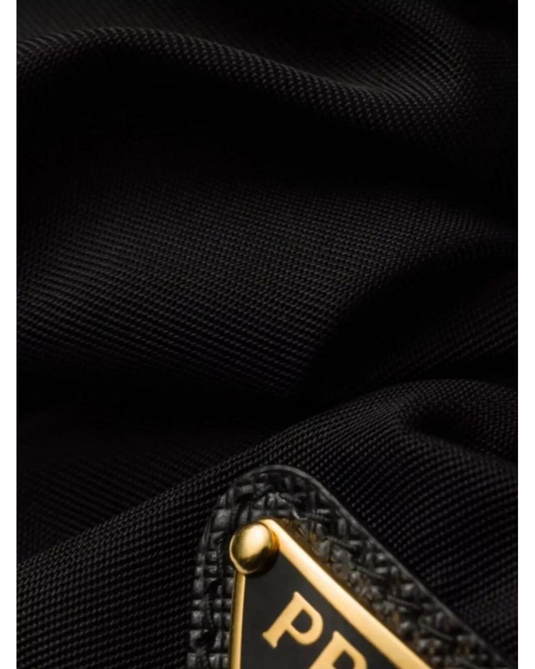 Prada Black Nylon Elastic Hair Accessory Scrunchie