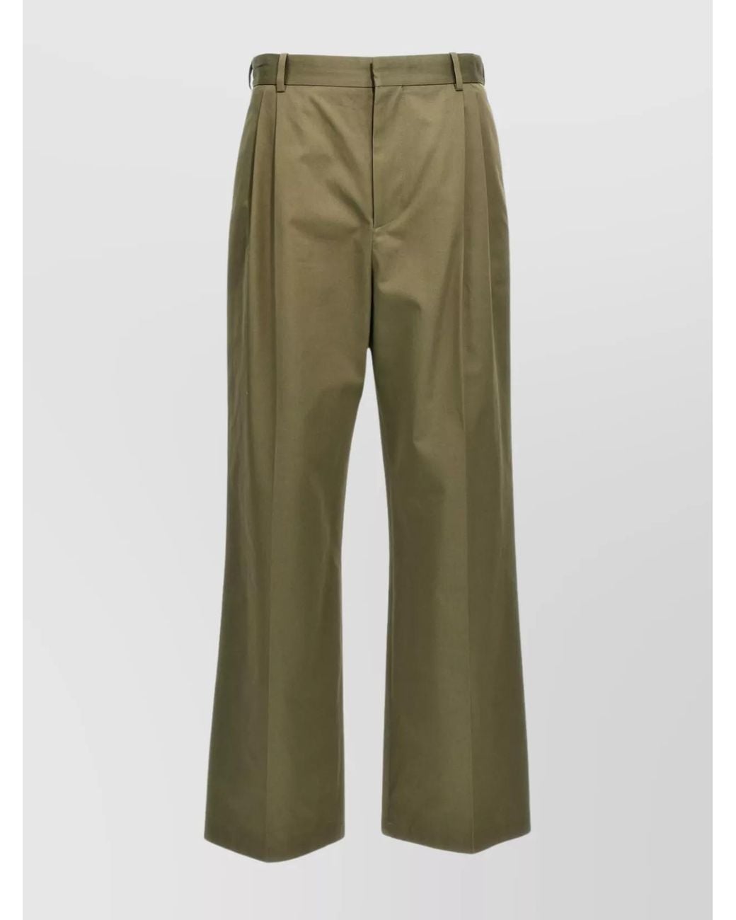 Loewe Green Cotton Wide-Leg Trousers for men