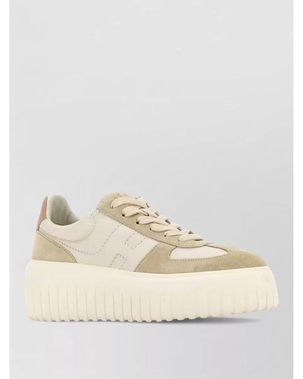 Hogan Natural Leather Low-Top Sneakers