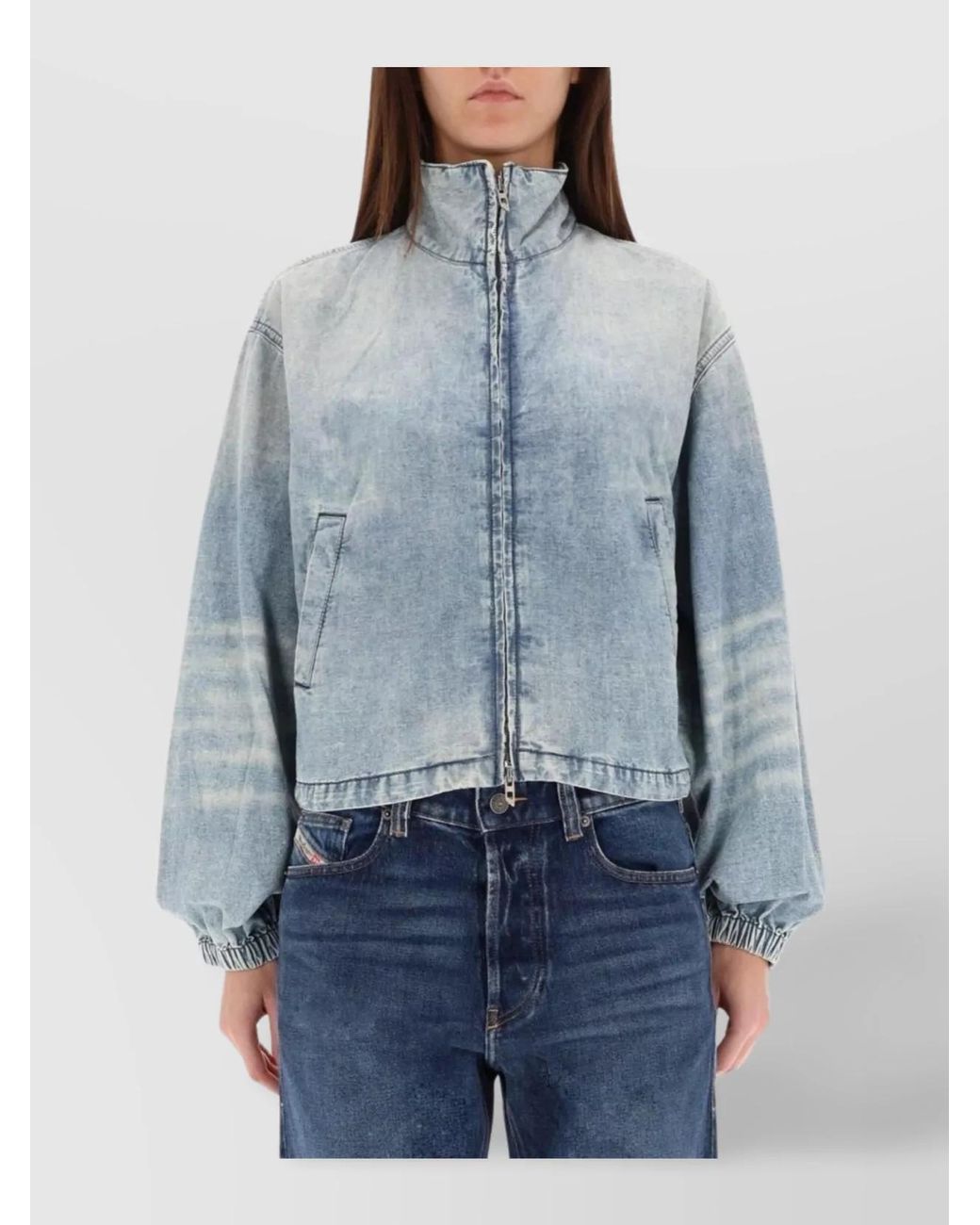 DIESEL Blue Denim Cropped Jacket