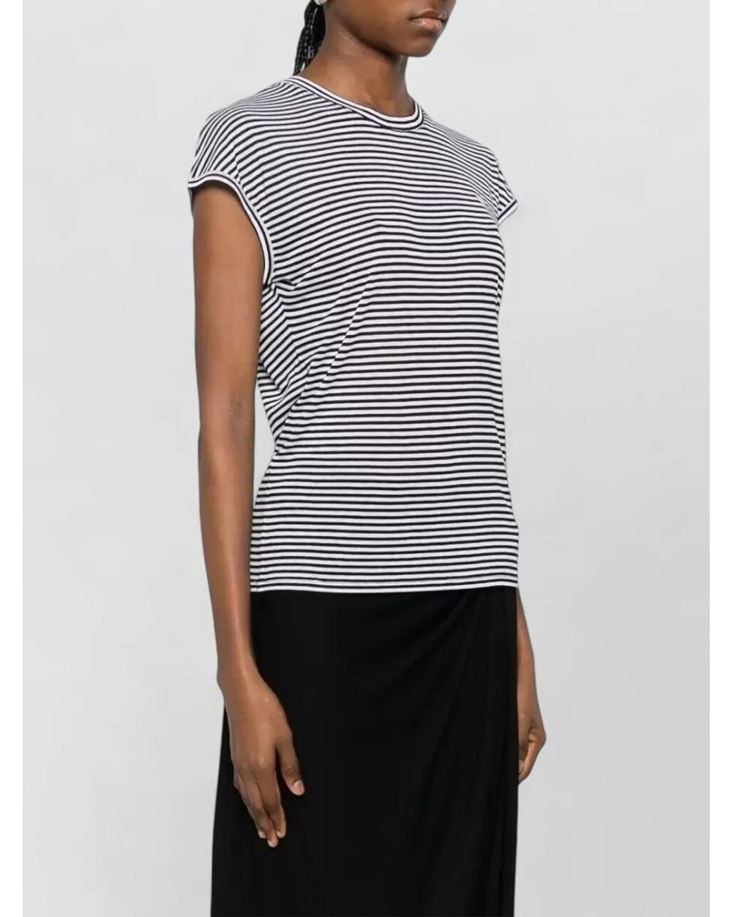 Tom Ford Blue Striped Viscose T-Shirt