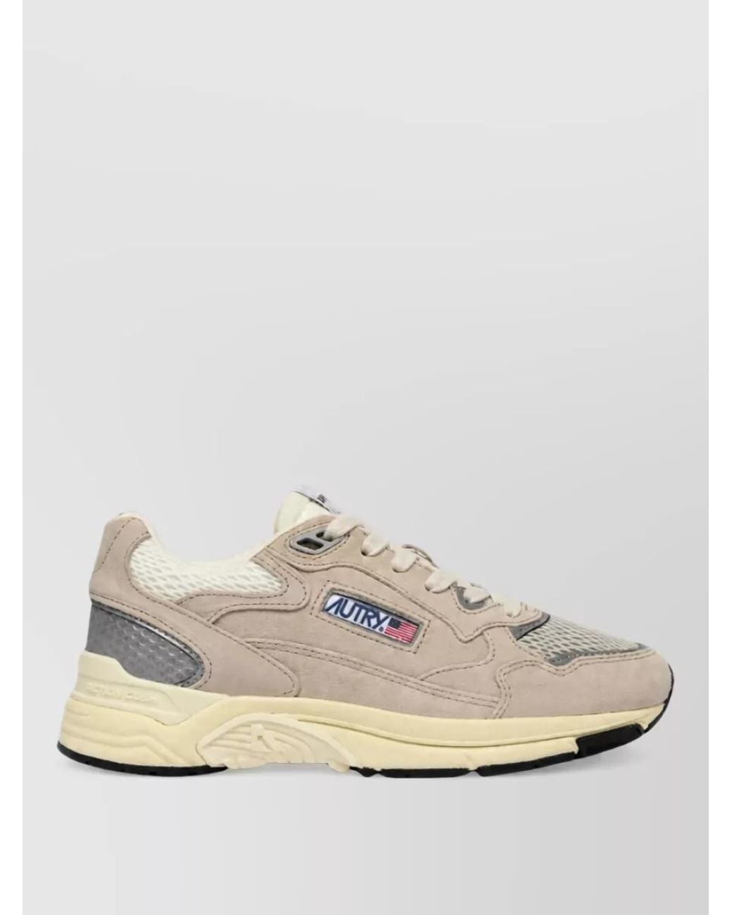 Autry Natural Suede Mesh Low-Top Sneakers for men
