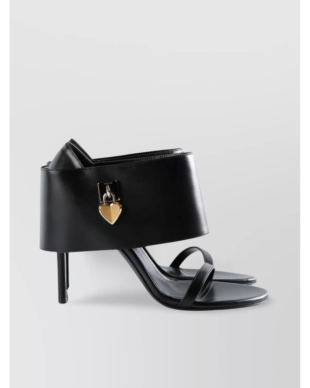 Givenchy Black Leather Embellished High-Heel Sandals
