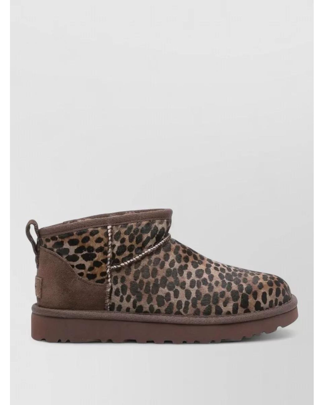 Ugg Brown Leather Classic Ultra Mini Caspian Slippers