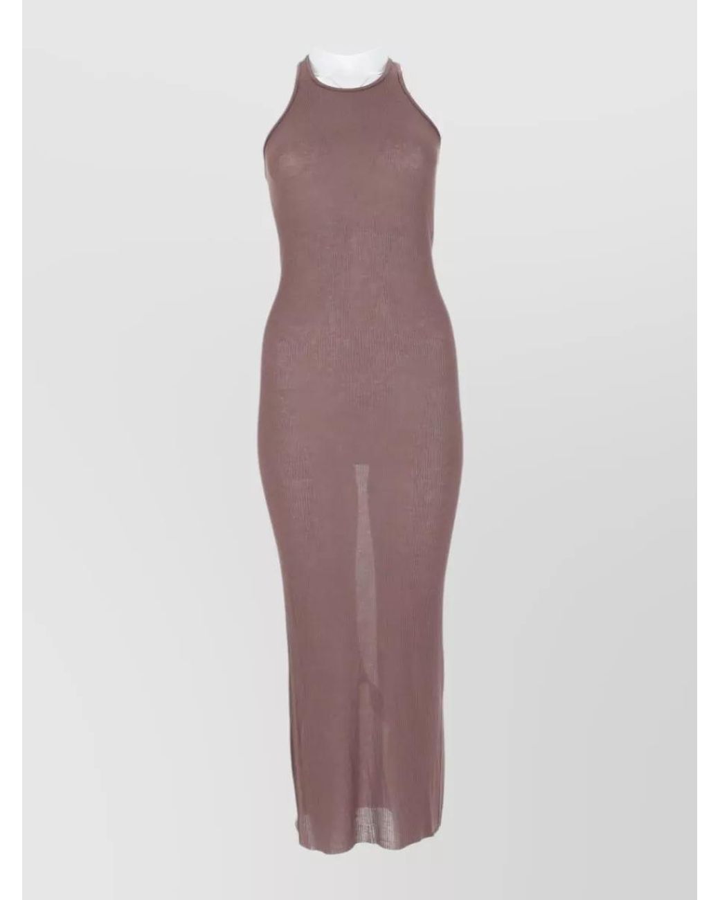 Rick Owens Purple Silk Tank Bodysuit