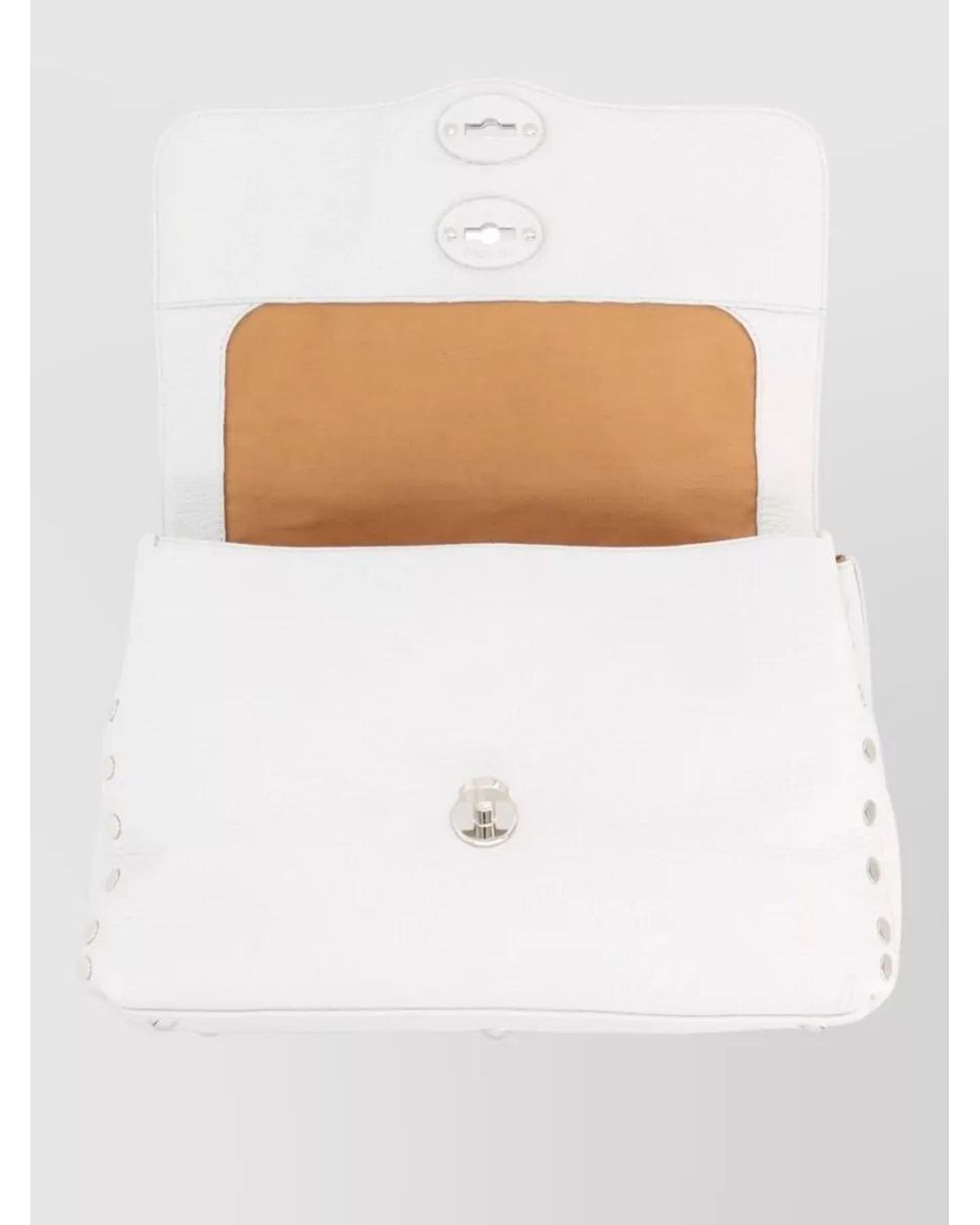 Zanellato White Leather Postina Small Shoulder Bag