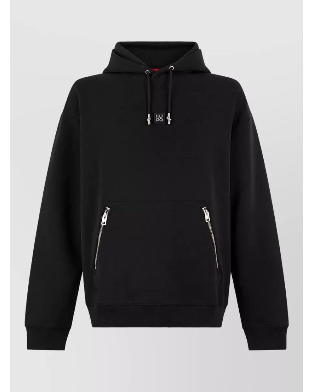 Boss Black Cotton Hoodie for men
