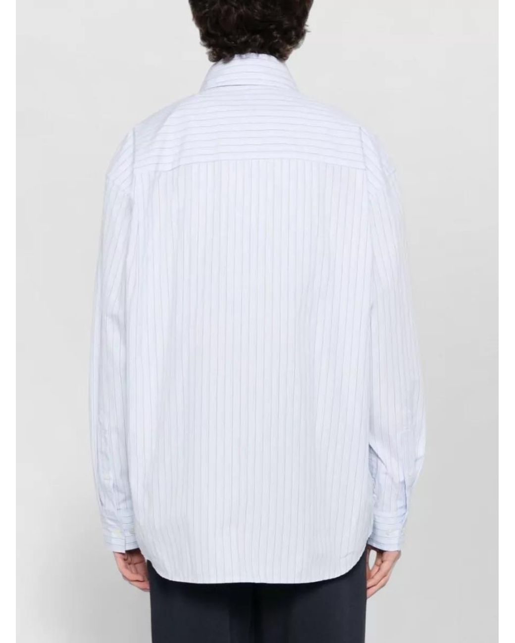 DUNST White Striped Cotton Shirt