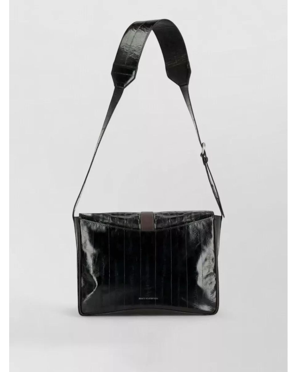 Dries Van Noten White Lambskin Paneled Shoulder Bag for men