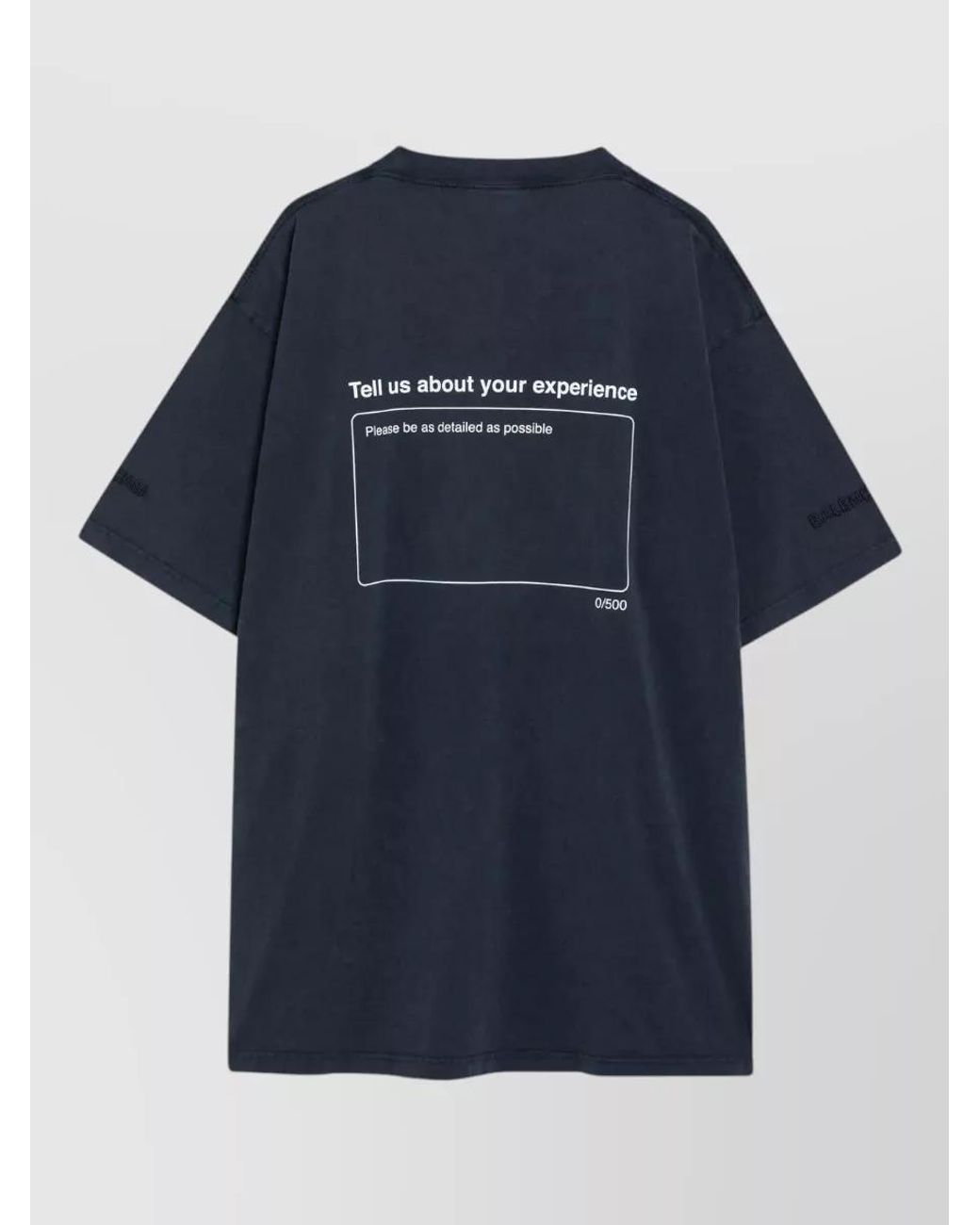 Balenciaga Blue Cotton Oversized Twisted T-Shirt for men