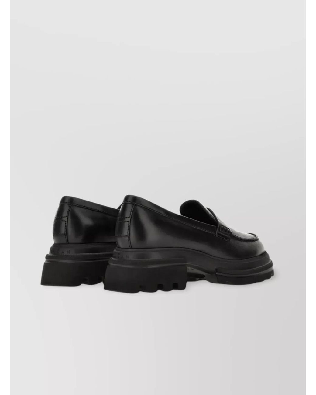 Hogan Black Leather Loafers