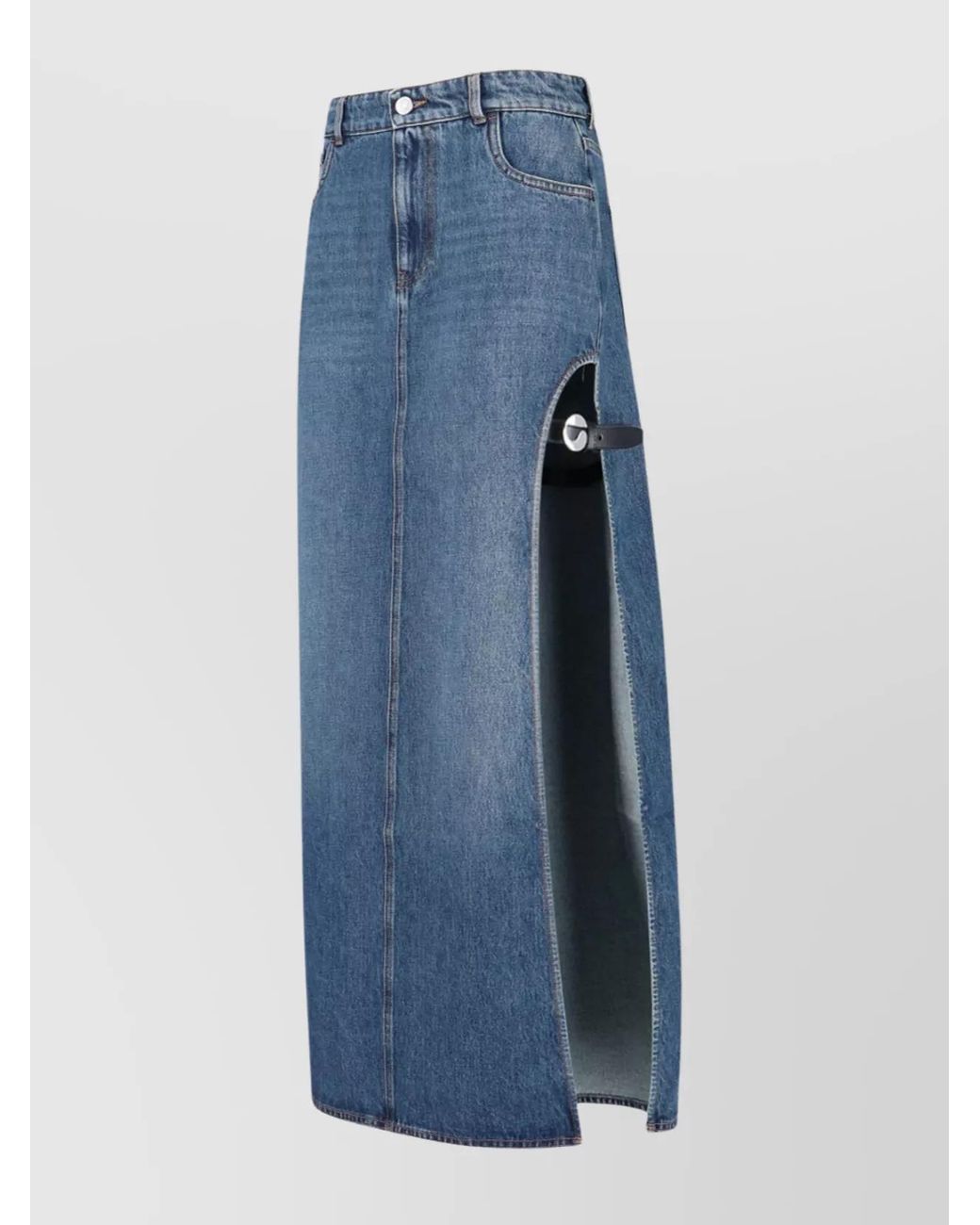 Coperni Blue Denim High-Rise Maxi Skirt