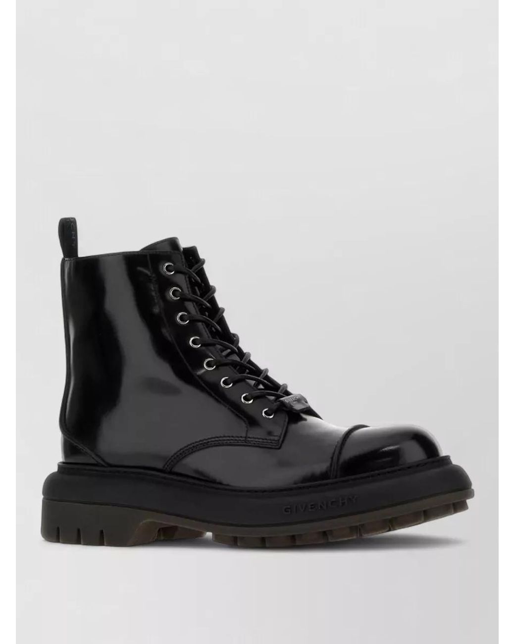 Givenchy Black Leather Cargo Ankle Boots for men