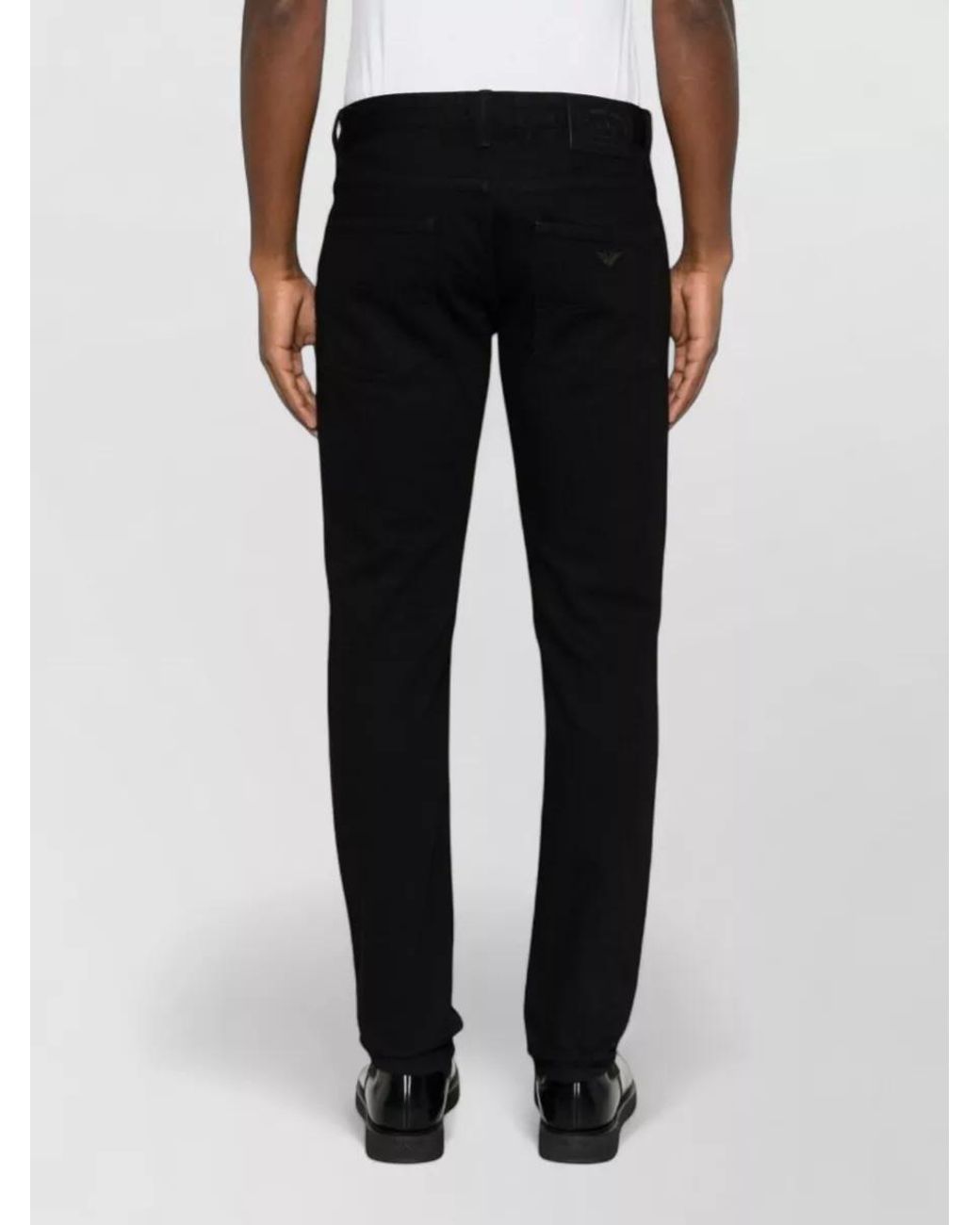Emporio Armani Black Slim-Fit Denim Jeans for men