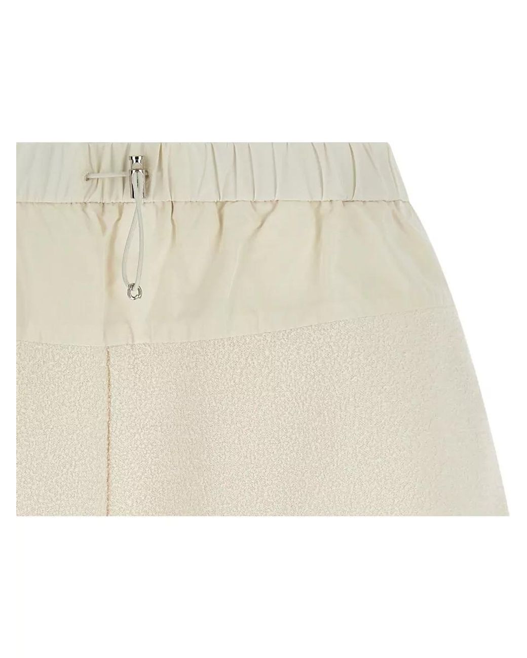 Moncler Natural Textured Bouclé Shorts Side Pockets