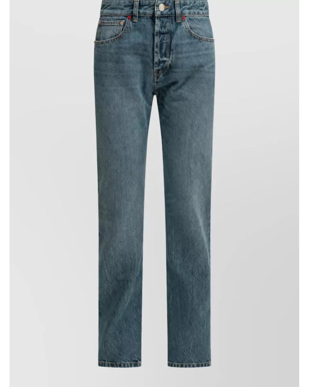 Isabel Marant Blue Straight-Leg Denim Jeans