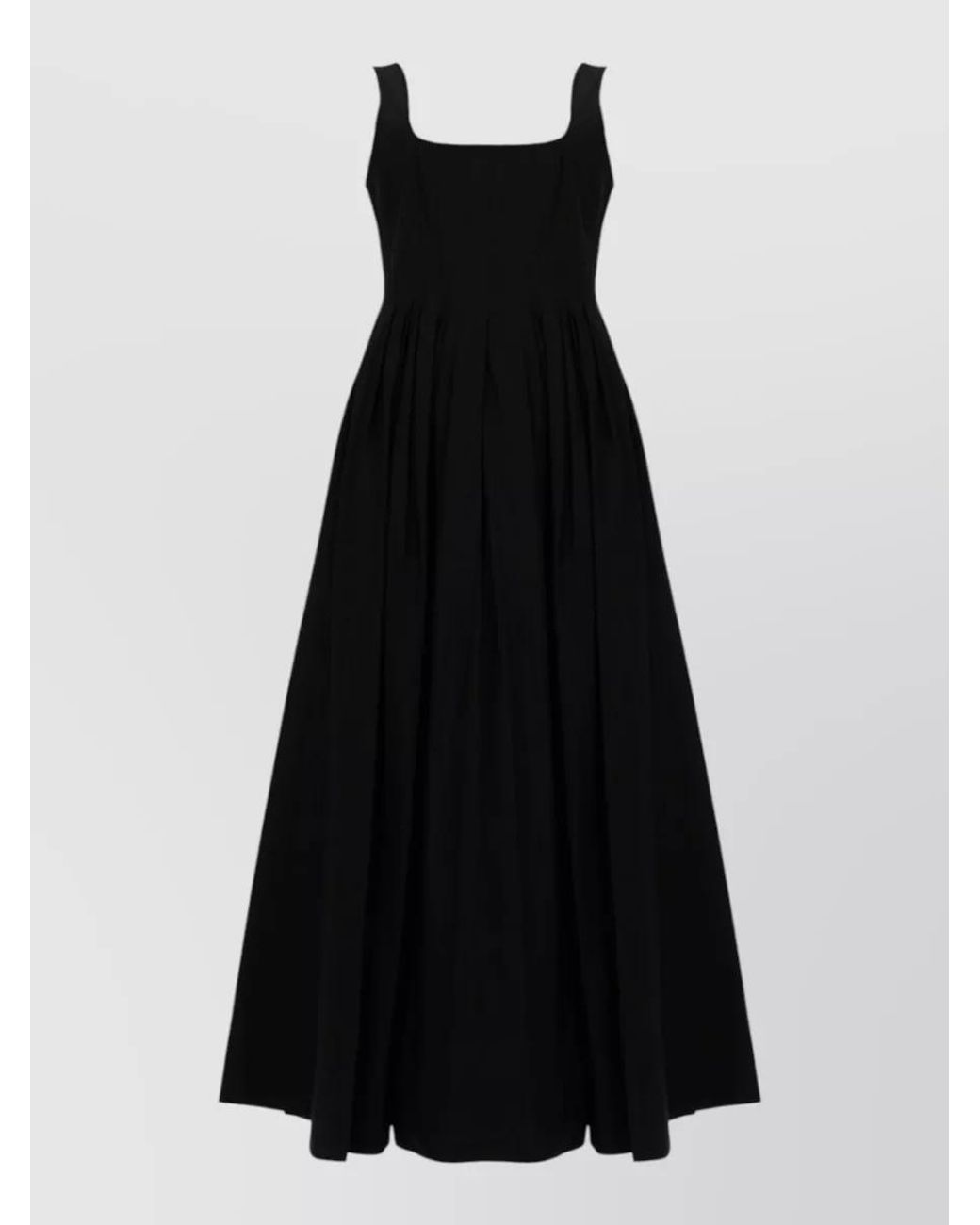 Sportmax Black Cotton Maxi Dress