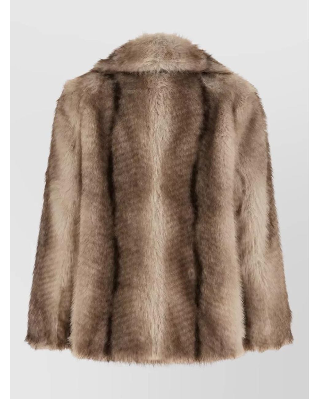 Nude Brown Faux Fur Coat