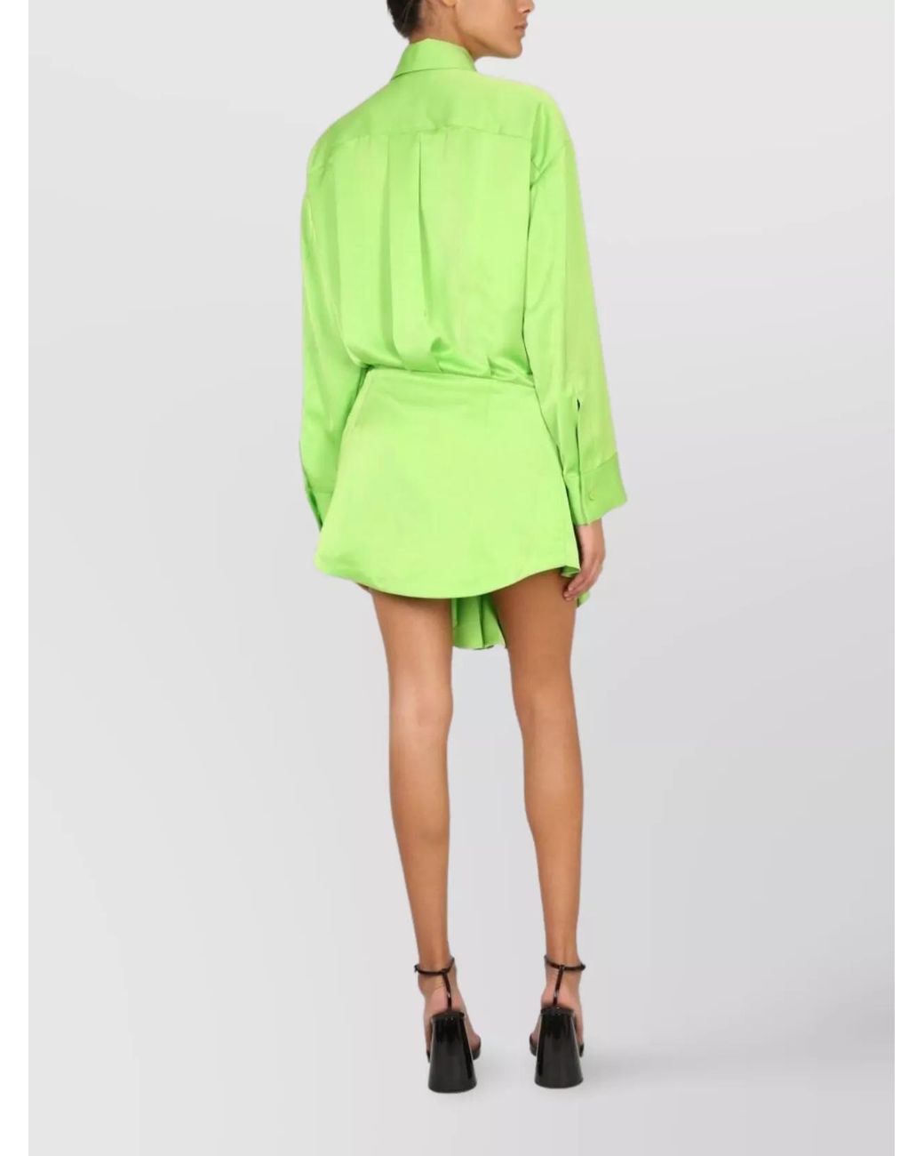 The Attico Green Candice Mini Dress