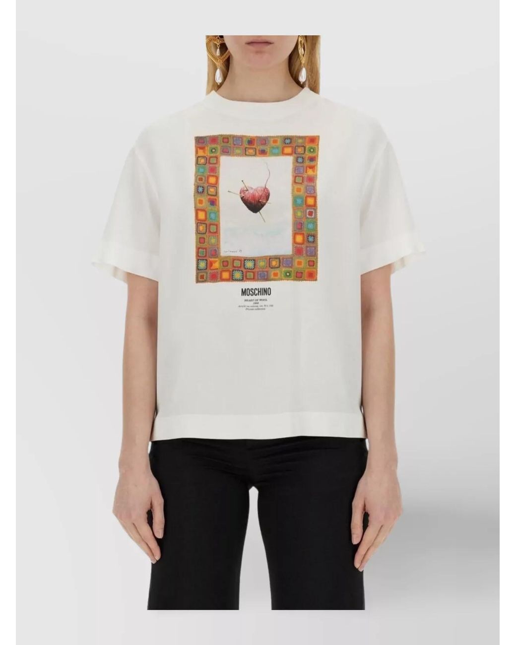 Moschino White Heart T-Shirt
