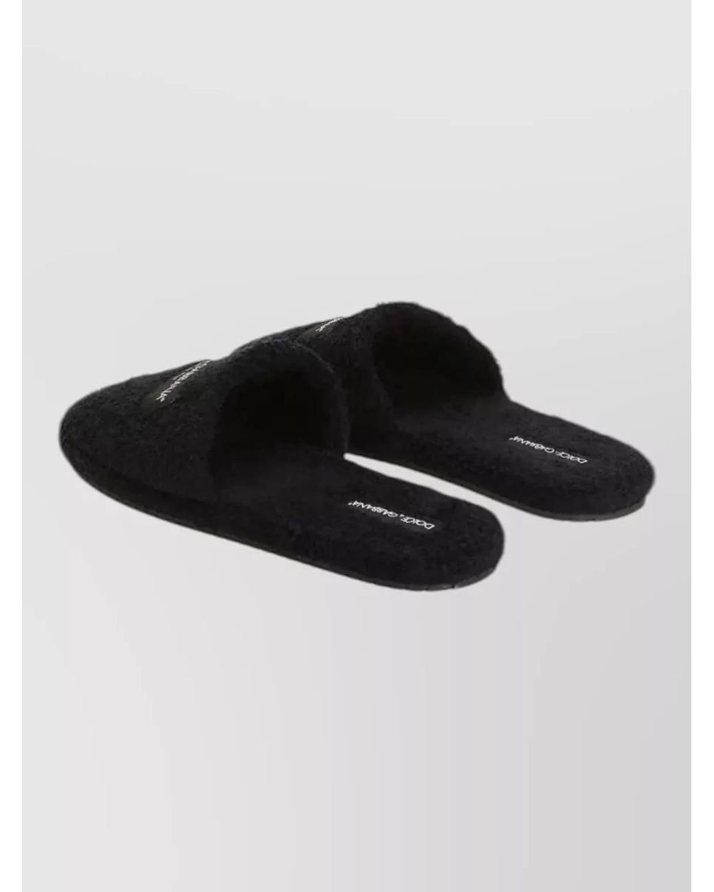Dolce & Gabbana Black Terry Hotel Slippers for men