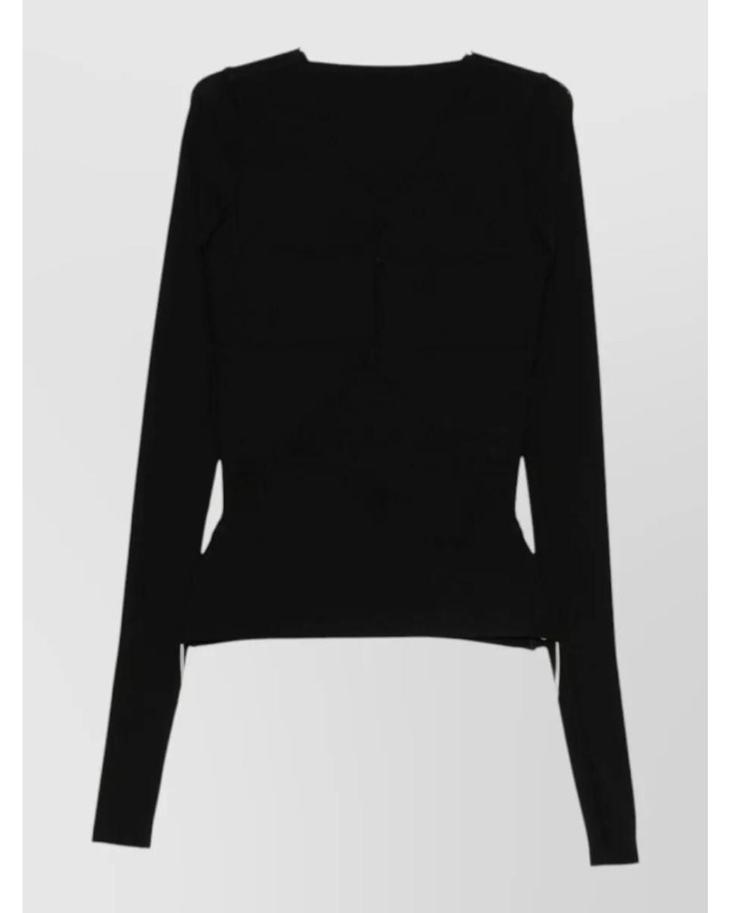 Rick Owens Black Long-Sleeve Top
