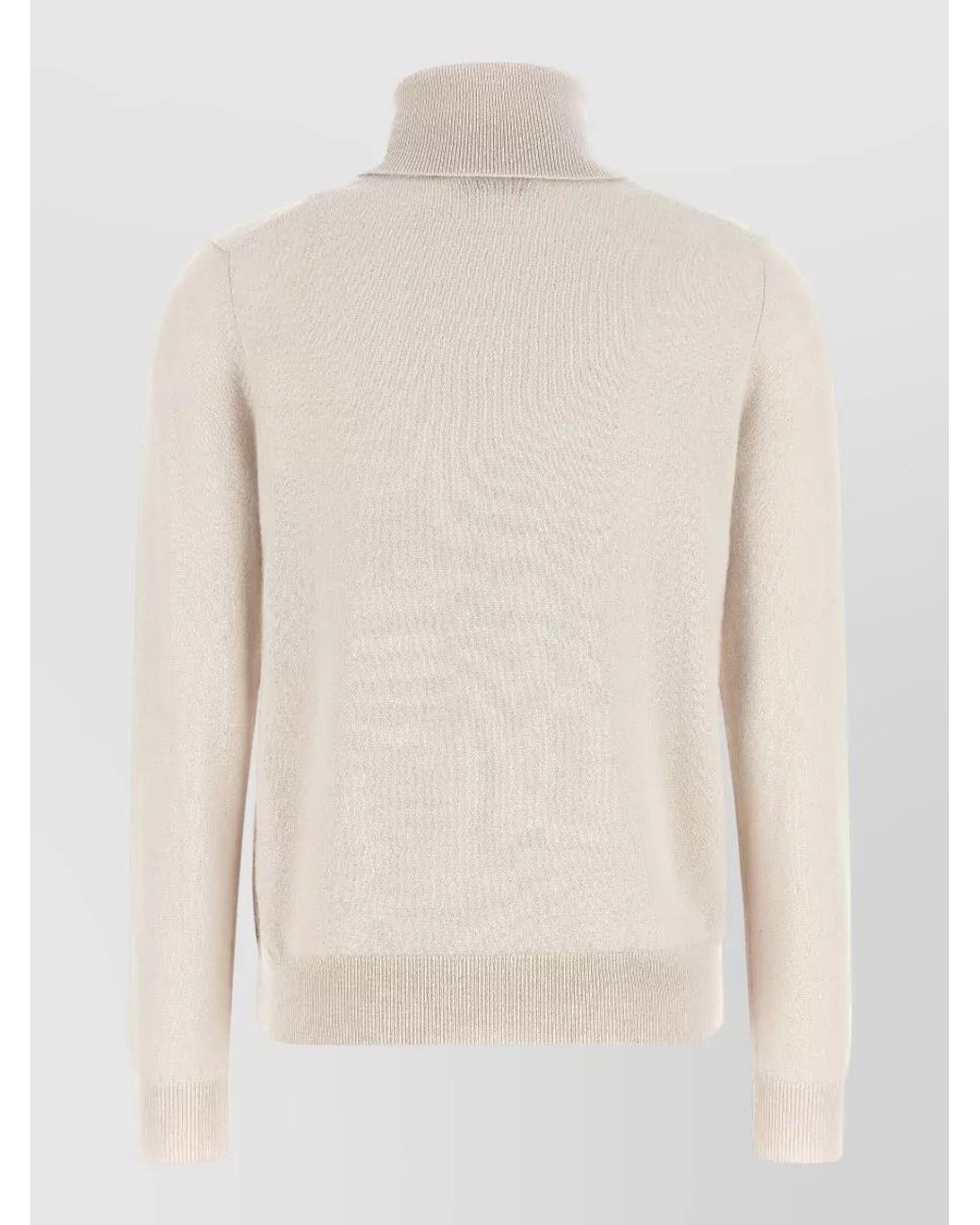 Ballantyne Natural Cashmere Diamond-Intarsia Turtleneck Sweater