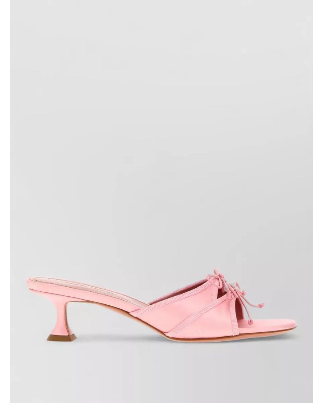 AMINA MUADDI Pink Satin Mules