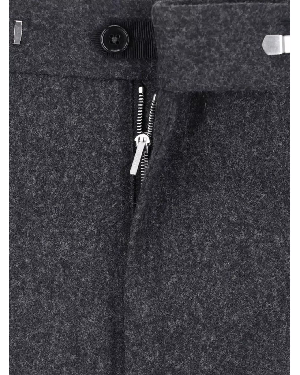 Jil Sander Blue Wool Straight-Leg Trousers for men