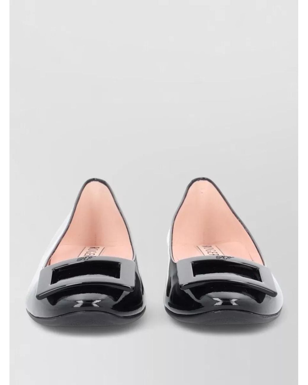 Roger Vivier Black Leather Ballerina Flats