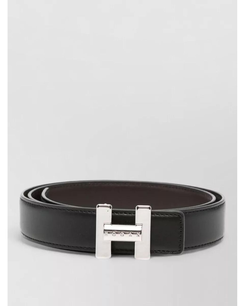 Hogan Black Leather Belt