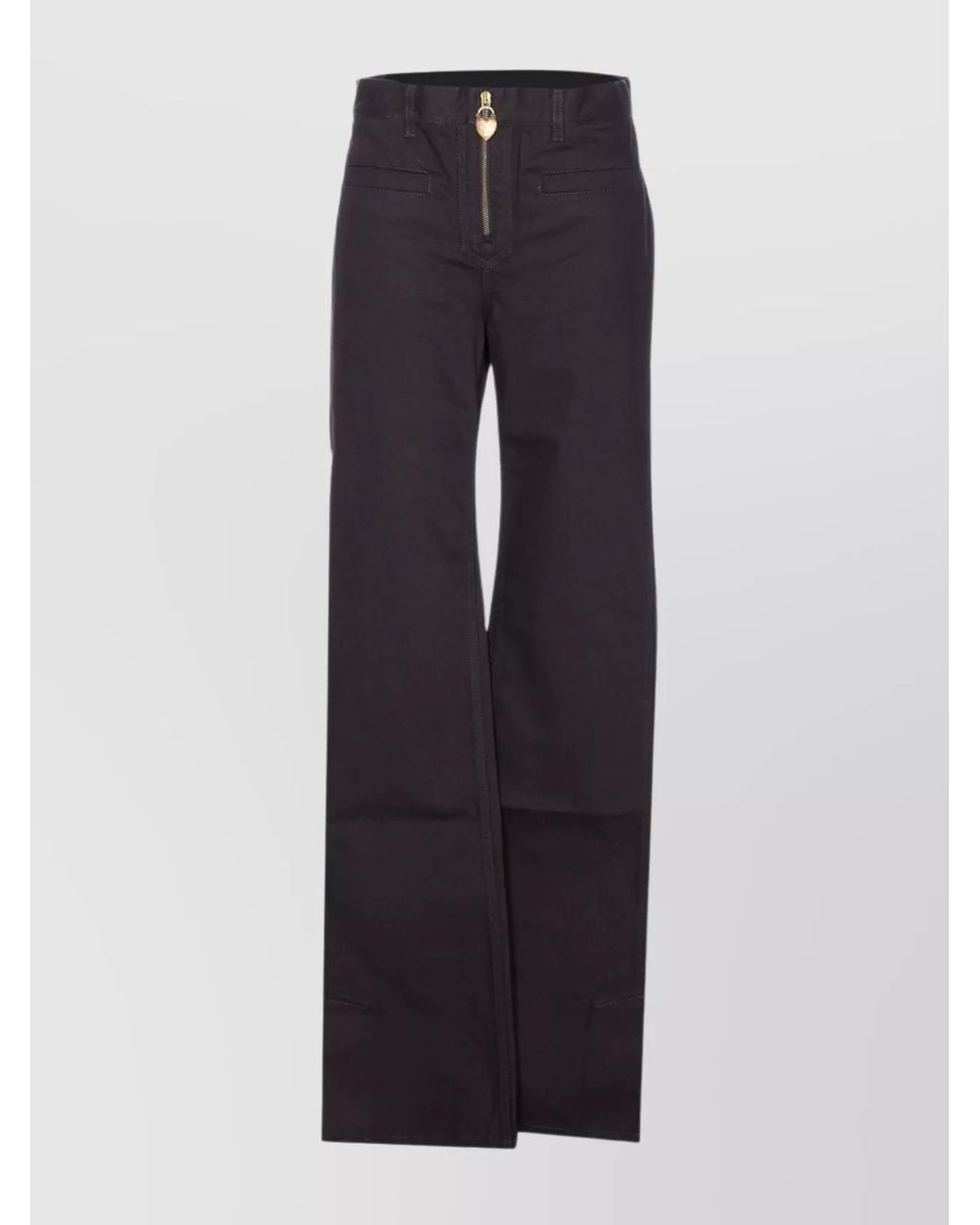 Chloé Blue Cotton Straight-Leg Jeans