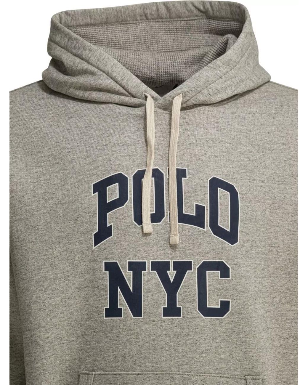 Polo Ralph Lauren Gray Cotton Logo Hoodie for men