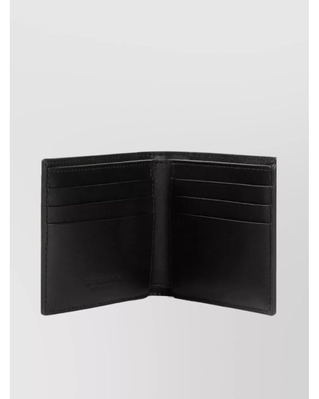 Bottega Veneta Black Calf Leather Cassette Bifold Wallet for men