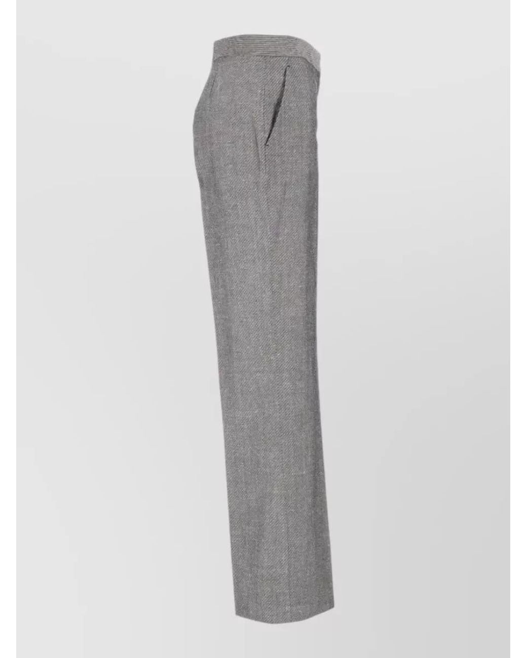 Stella McCartney Gray Twill Straight Leg Trousers