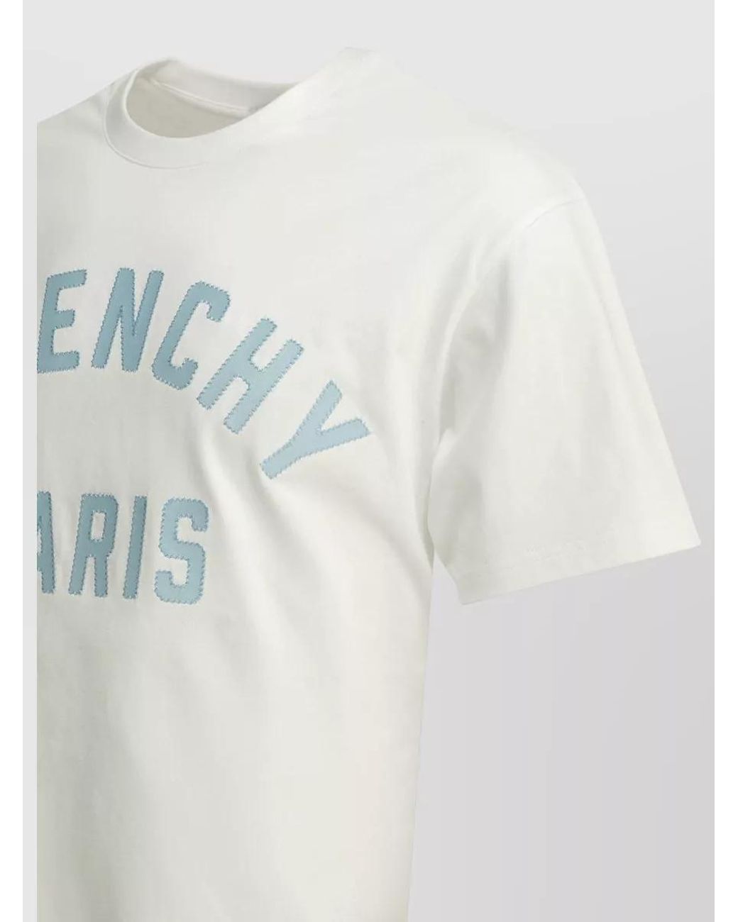 Givenchy White Cotton Logo-Print Crew-Neck T-Shirt for men