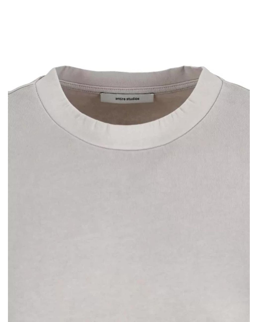 Entire studios White Organic Cotton Short Sleeve T Shirt for men