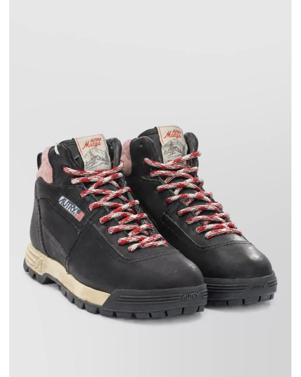 Autry Multicolor Leather Combat Boots