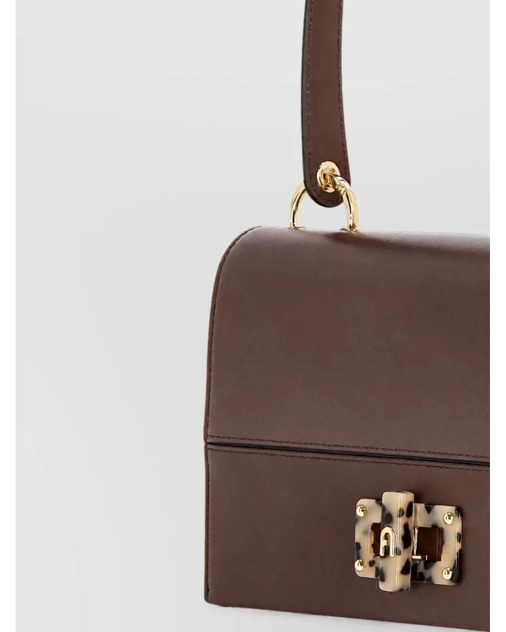 Furla Brown Amelia M Leather Crossbody Bag