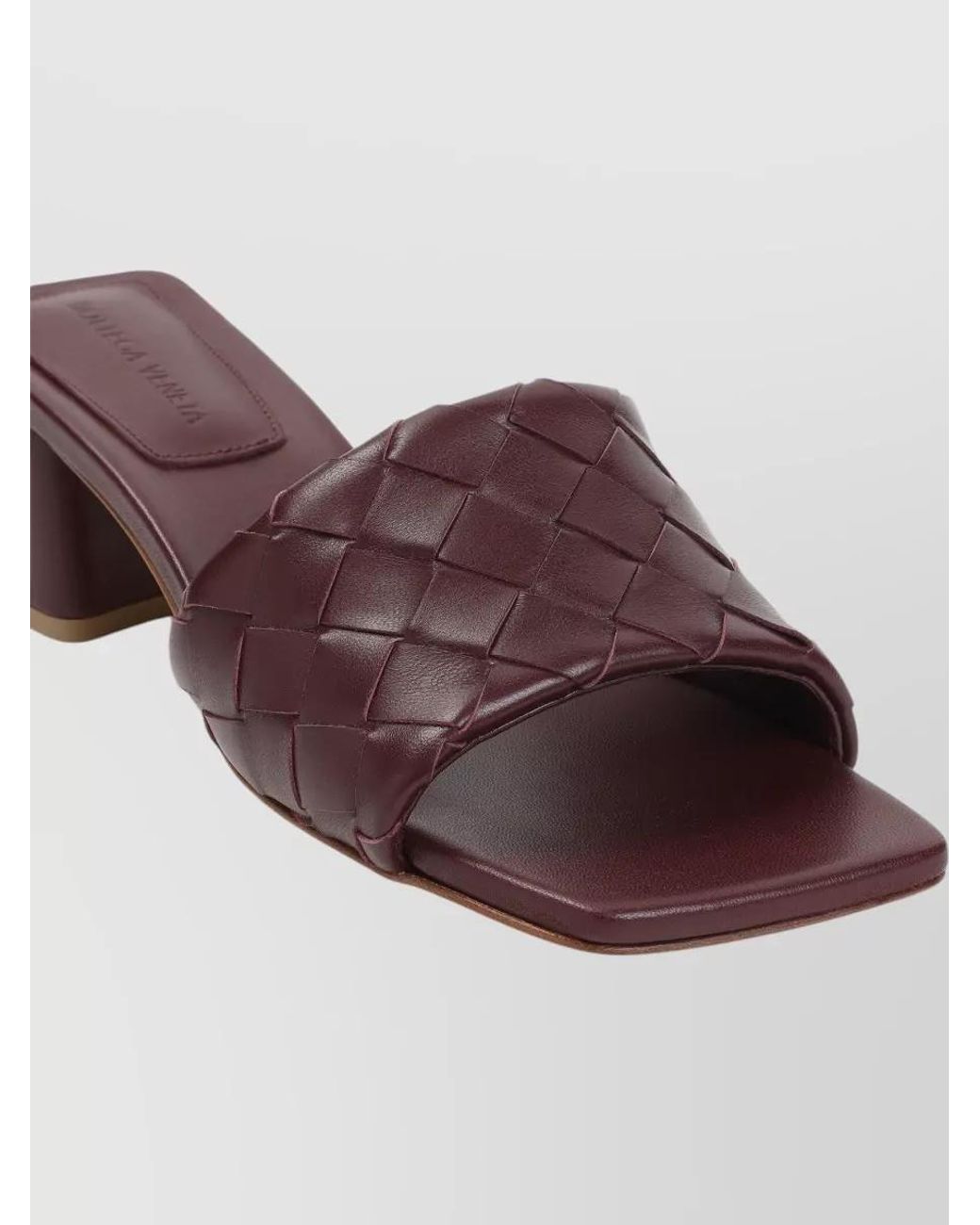 Bottega Veneta Brown Leather Kitten Heel Mules