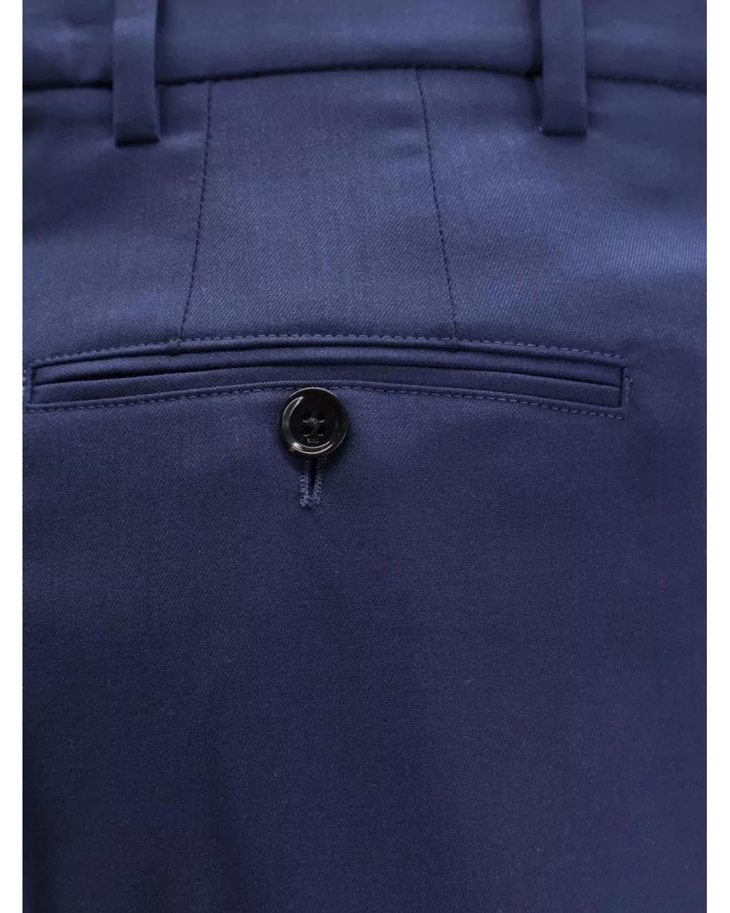 AMI Blue Virgin Wool Tailored Shorts for men