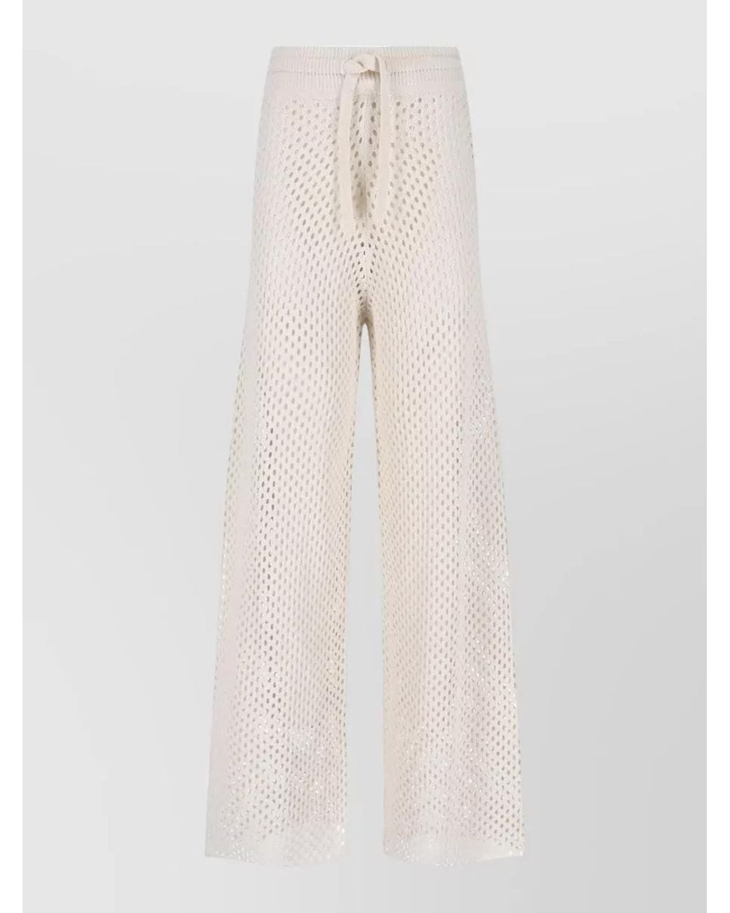 Golden Goose Deluxe Brand White Straight Wide-Leg Trousers